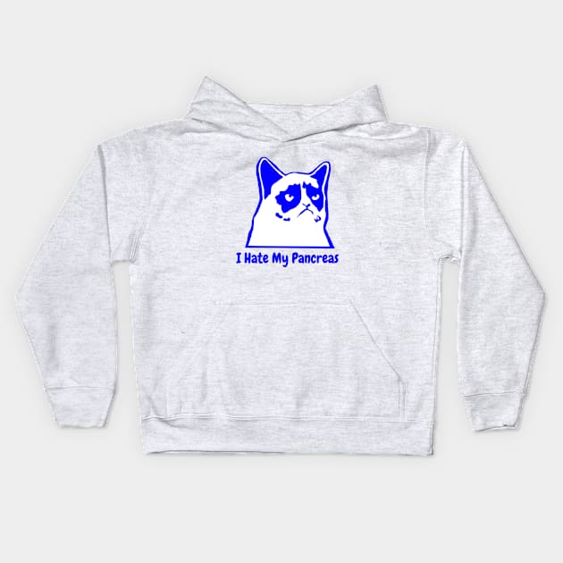 I Hate My Pancreas Dark Blue Kids Hoodie by CatGirl101